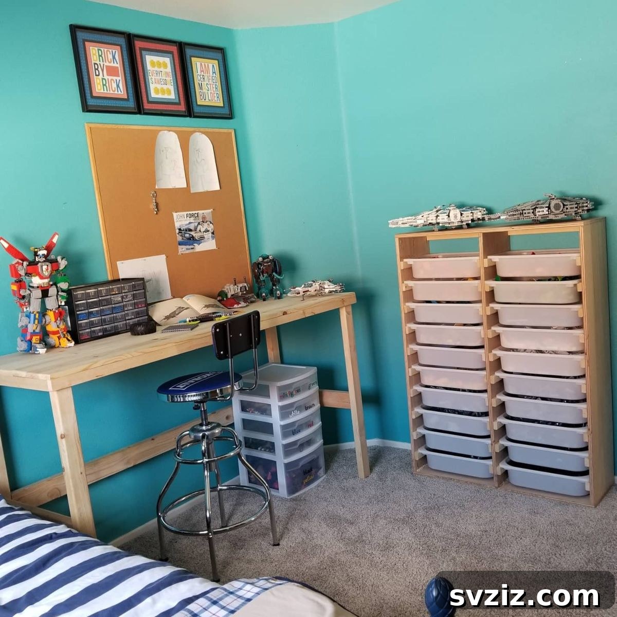 Make Your Small Bedroom Feel Huge: 21 Organizing Hacks 12 IKEA Trofast Storage Shelves