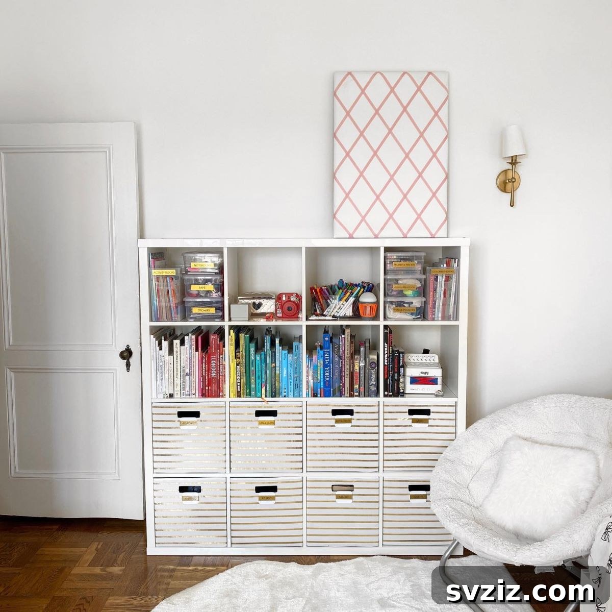 Make Your Small Bedroom Feel Huge: 21 Organizing Hacks 21 Designated Space for Books and Art Supplies