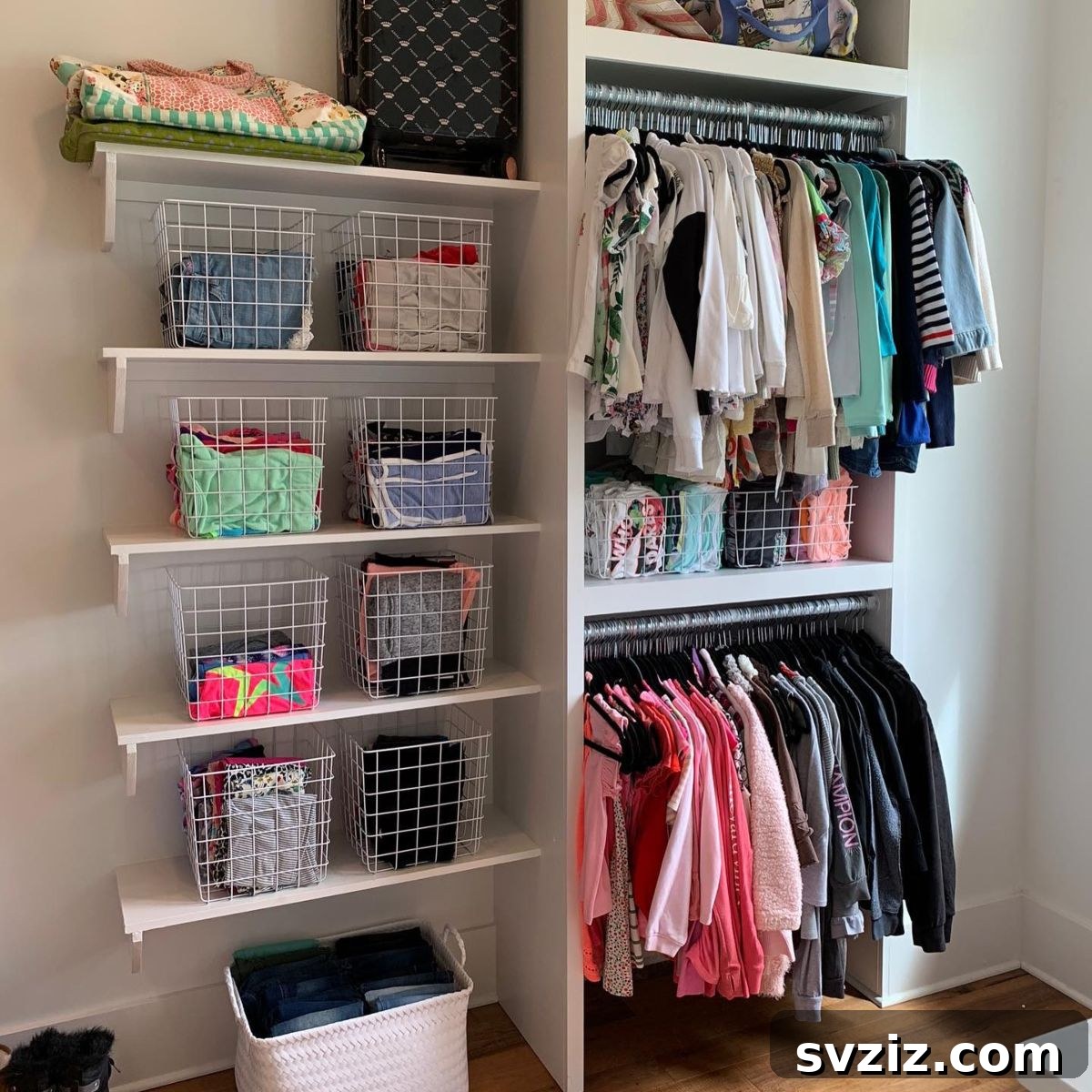 Make Your Small Bedroom Feel Huge: 21 Organizing Hacks 9 Wire Bins to Organize Clothes