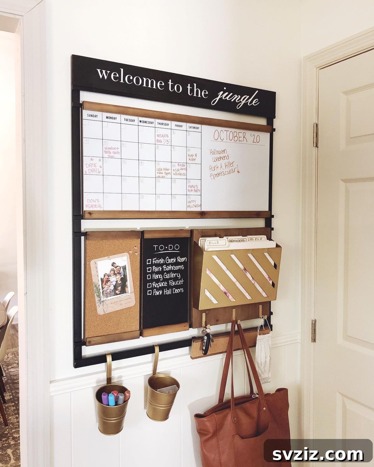Organized Family Command Center for Schedules and Communication