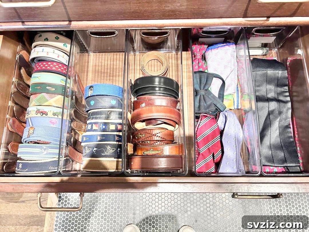 17 Genius Hacks for Belt Organization 8 Deep Drawer Bins