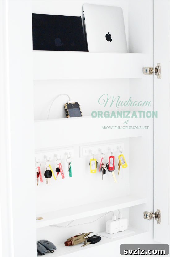 DIY Home Organization Technology Cabinet for Charging