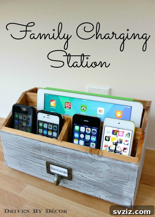 DIY Family Charging Station with USB Outlet Charger