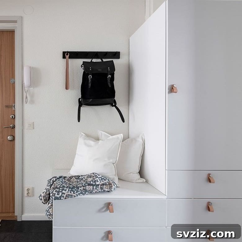 23 Brilliant Hallway Storage Secrets You've Never Heard Of 11 Built In Storage Ottoman