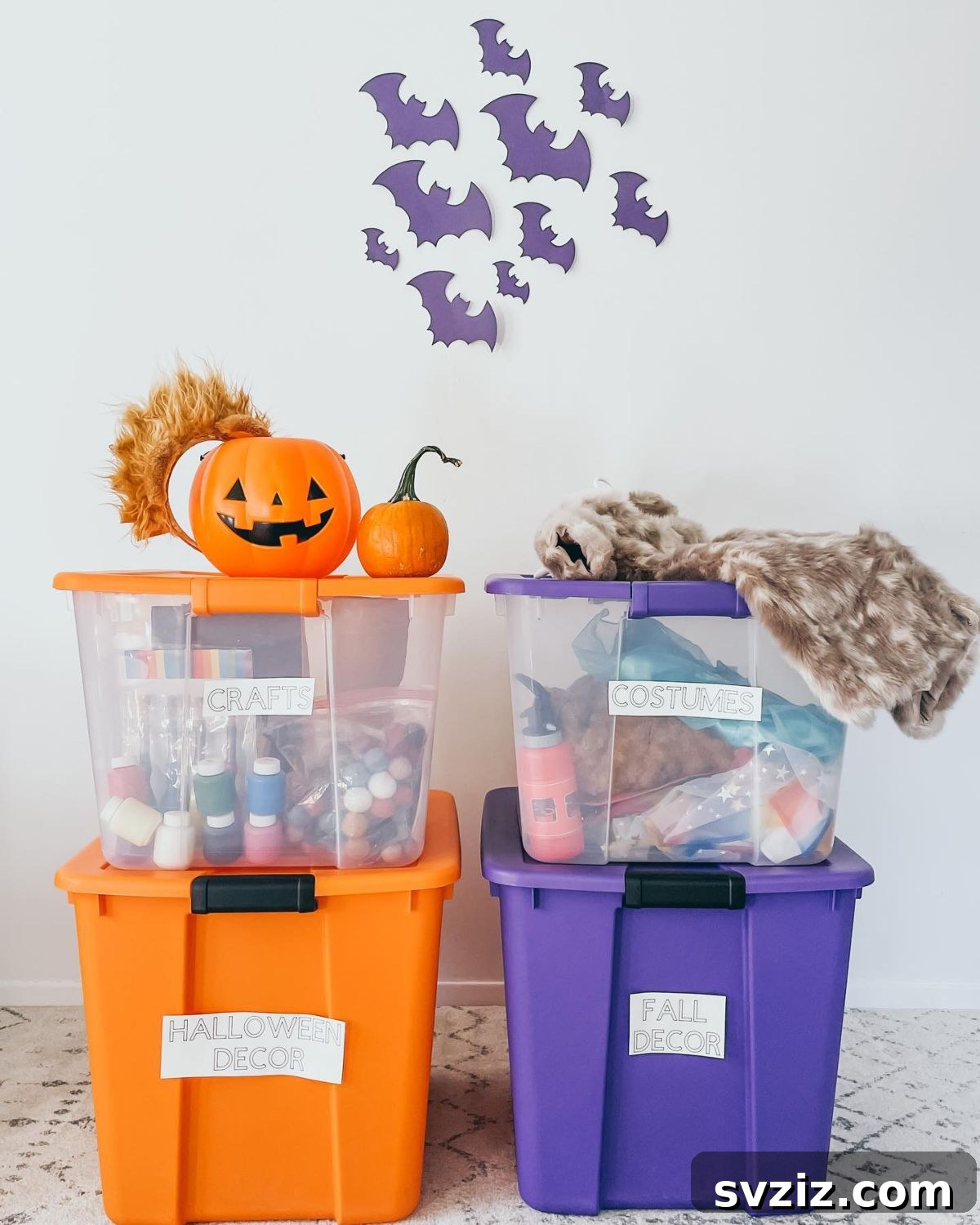 Seasonal Home Decor Storage with Large Bins
