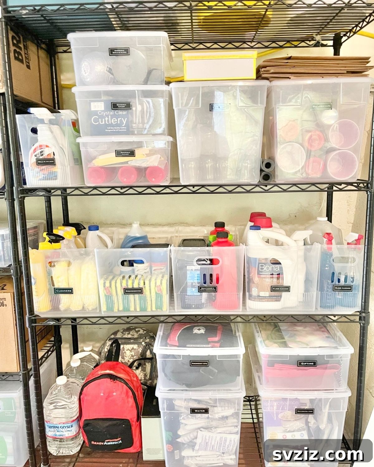 Backstock Items Storage in Bins