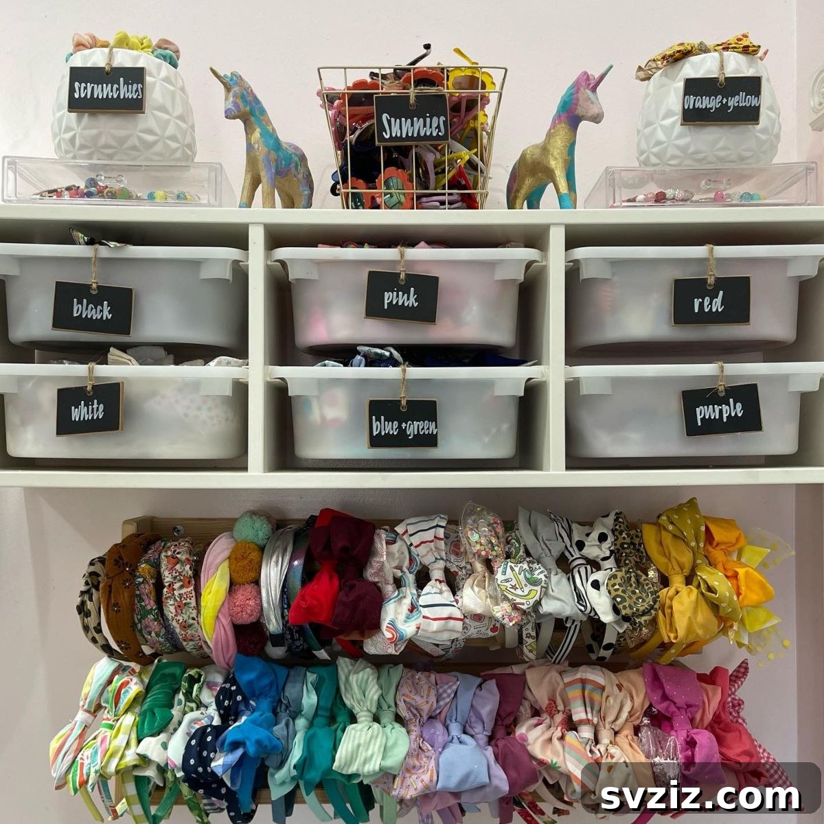 Hair Accessory Storage with Bins