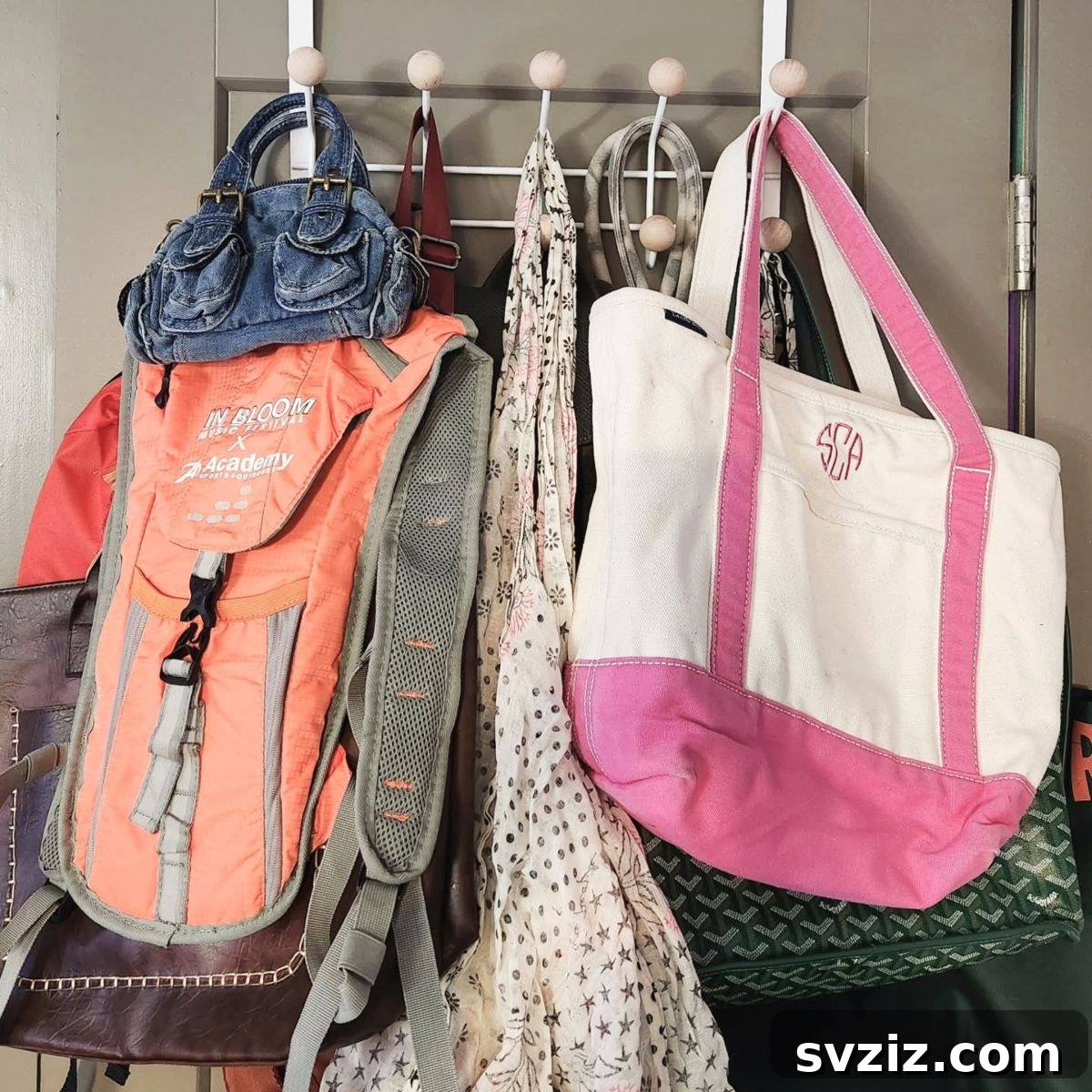 Use Hooks for Hanging to Clear Floor Clutter