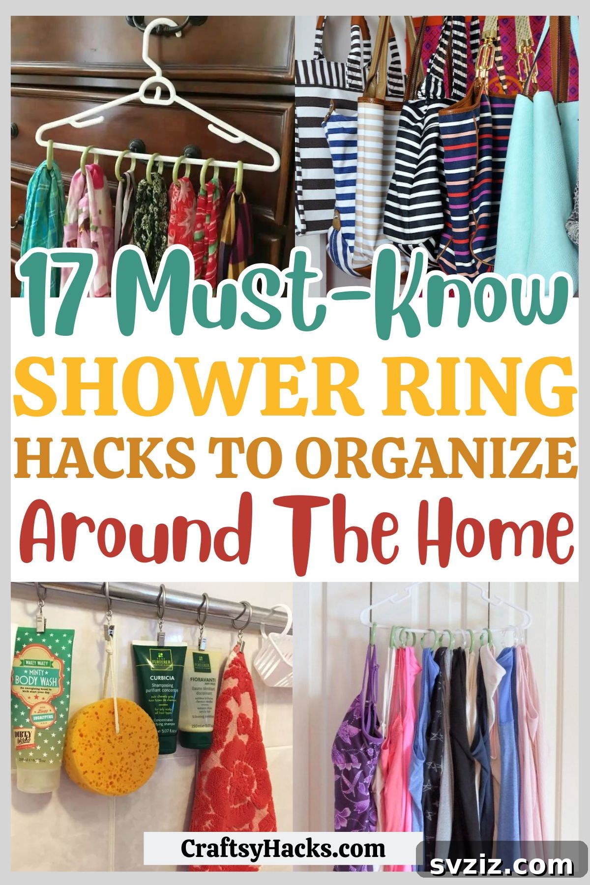 Discover how a simple Curtain Ring can revolutionize your closet organization with these brilliant storage hacks. These Shower Hooks transform into the perfect solution for your closet Organization struggles, making it easy to see and access all your clothes. Create an organized closet that looks professionally designed using these budget-friendly organizing tricks that work in any space.