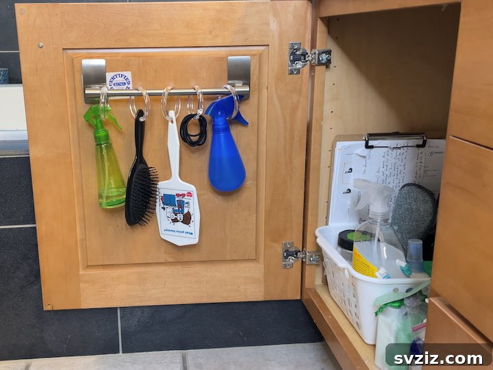 Cabinet Door Organizing