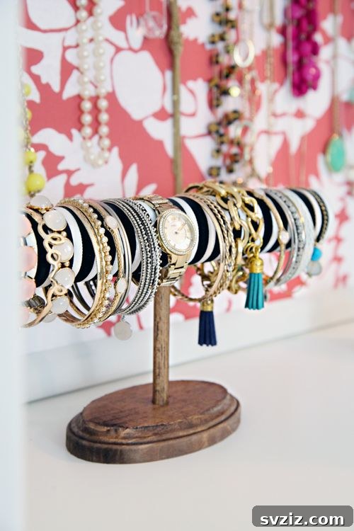 DIY Bracelet Display for organized collections