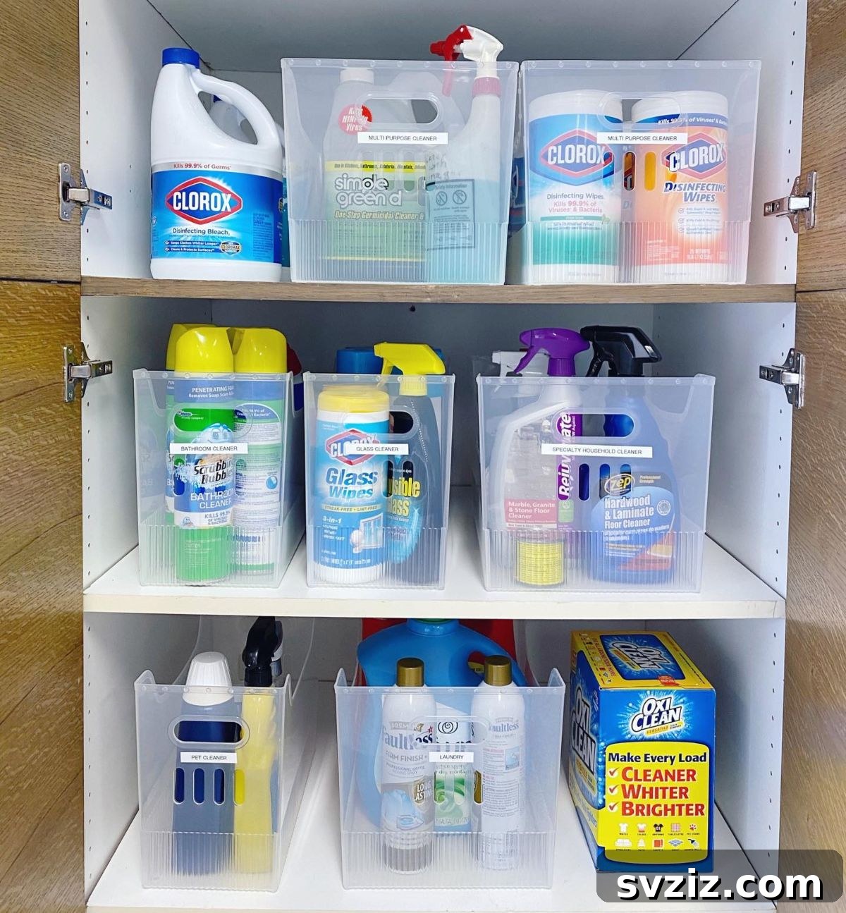 Smart Storage Ideas for Your Cleaning Essentials 13 Labeled Bins