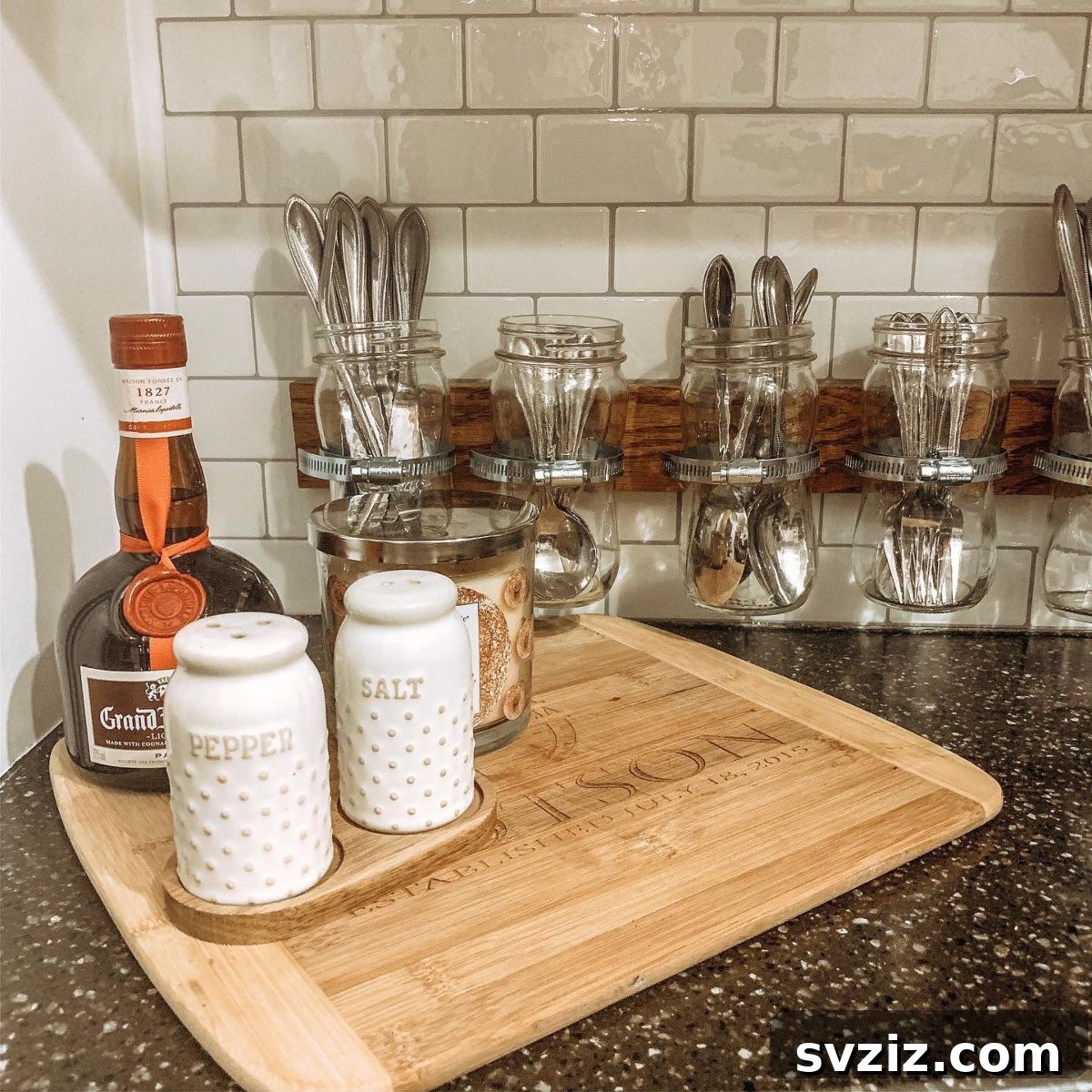 17 Smart Utensil Organizing Hacks 17 Wall-mounted mason jar utensil holders adding rustic farmhouse charm to kitchen organization