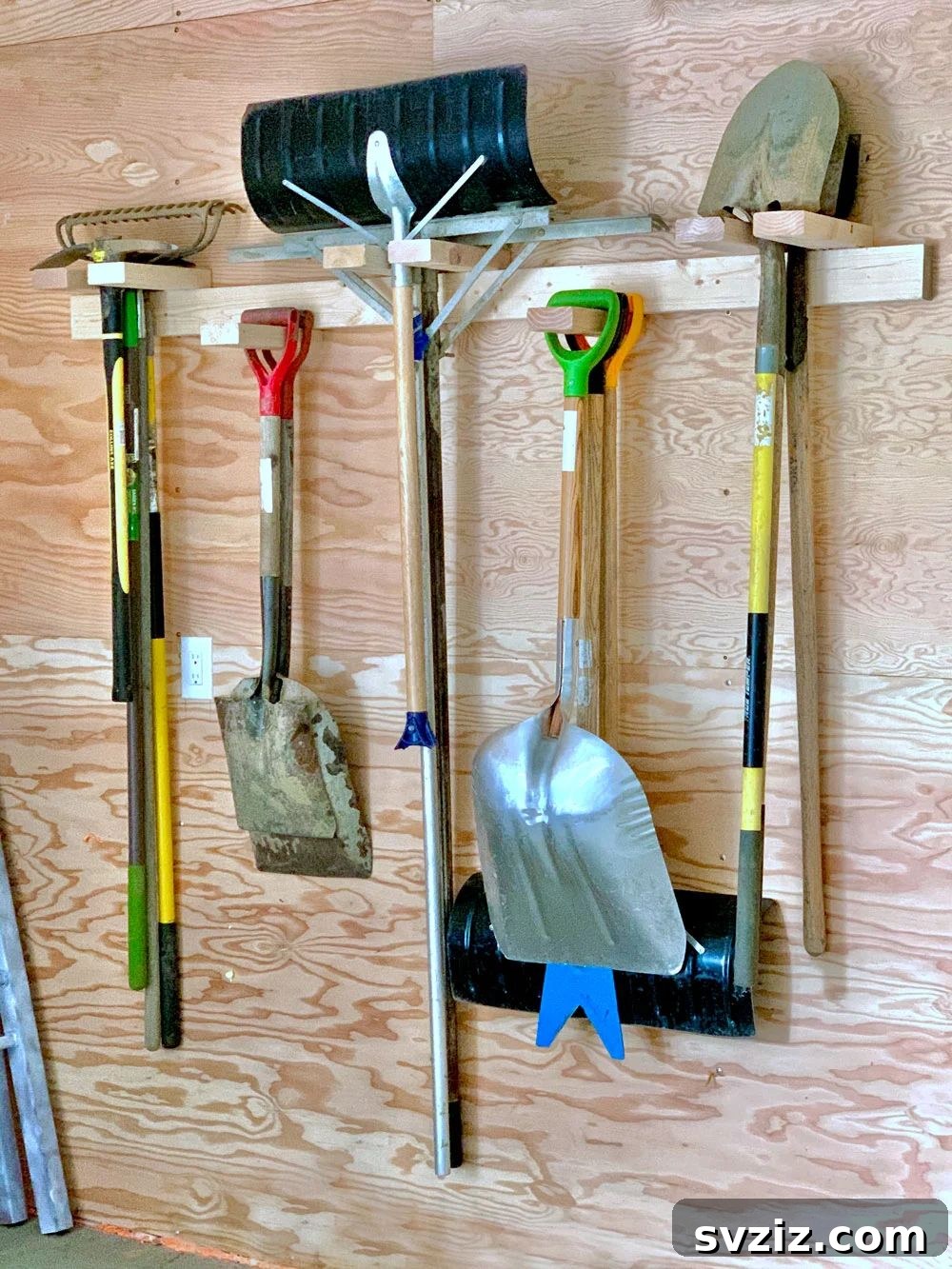 Simple Wooden Garden Tool Rack