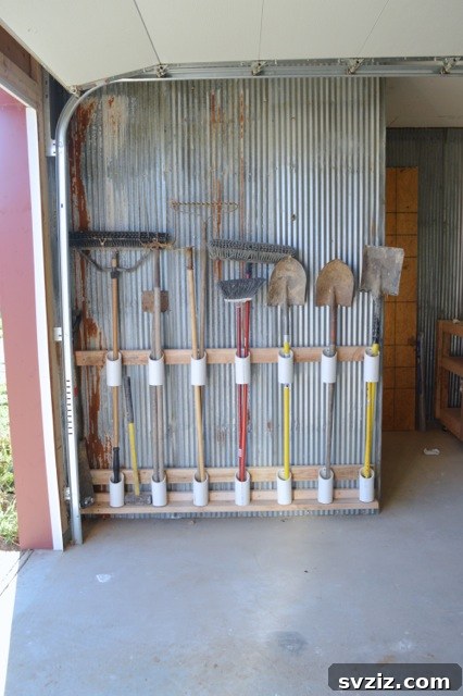 PVC Wall Garden Tool Storage