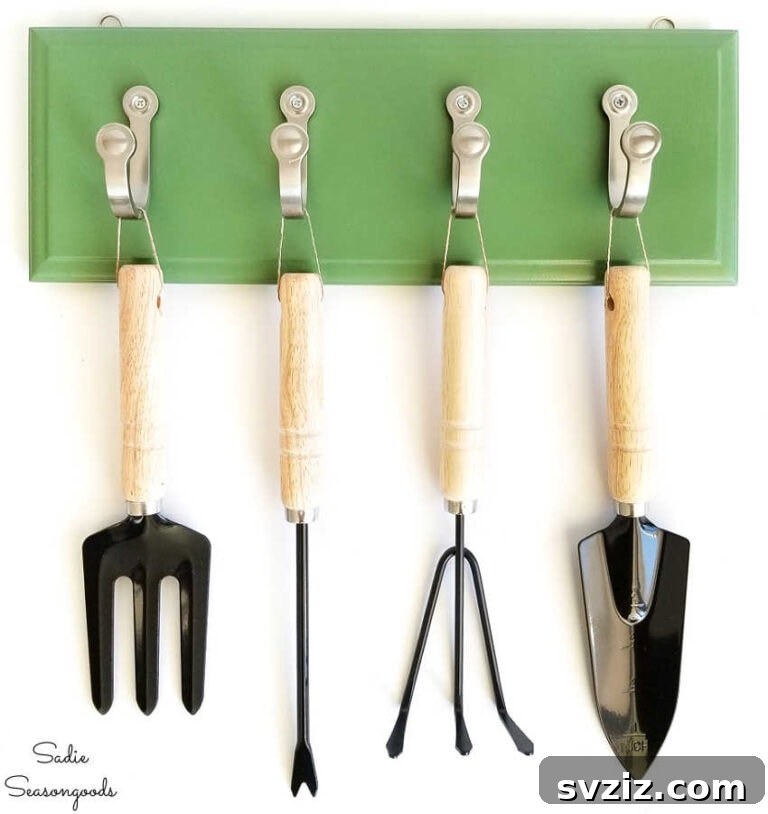DIY Hanging Garden Tool Organizer