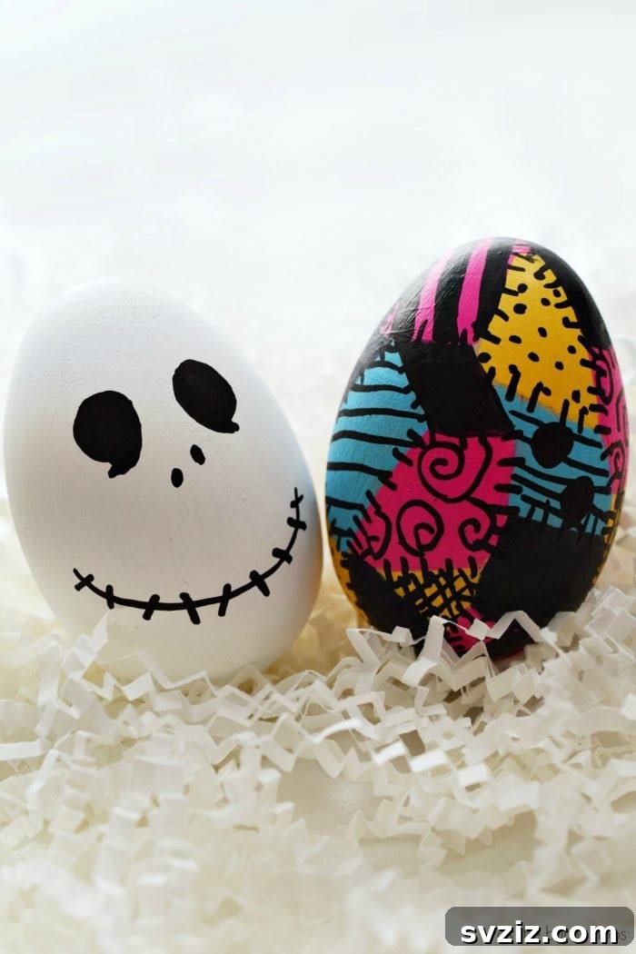 25 Inspiring DIY Easter Egg Decorating Ideas 19 Nightmare Before Christmas Easter Eggs
