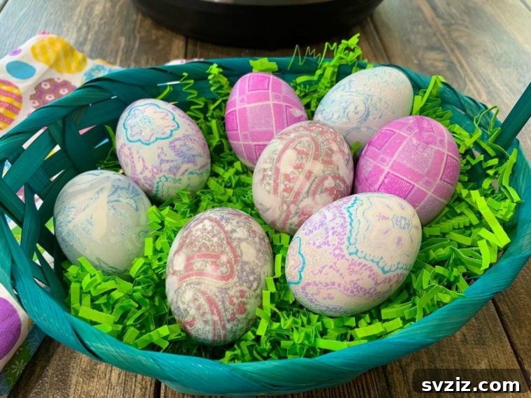 25 Inspiring DIY Easter Egg Decorating Ideas 3 Silky Tie-Dyed Eggs