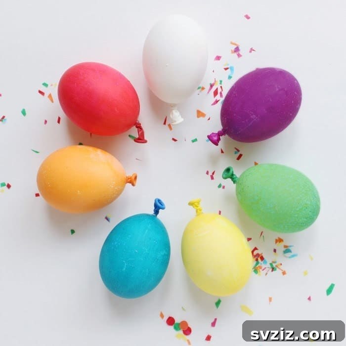 25 Inspiring DIY Easter Egg Decorating Ideas 7 Balloon Easter Eggs DIY