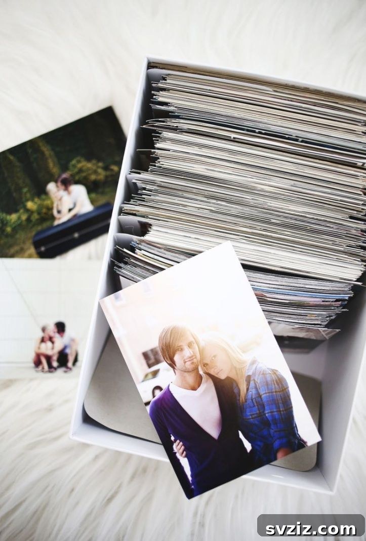 Decorative photo box for storing cherished pictures