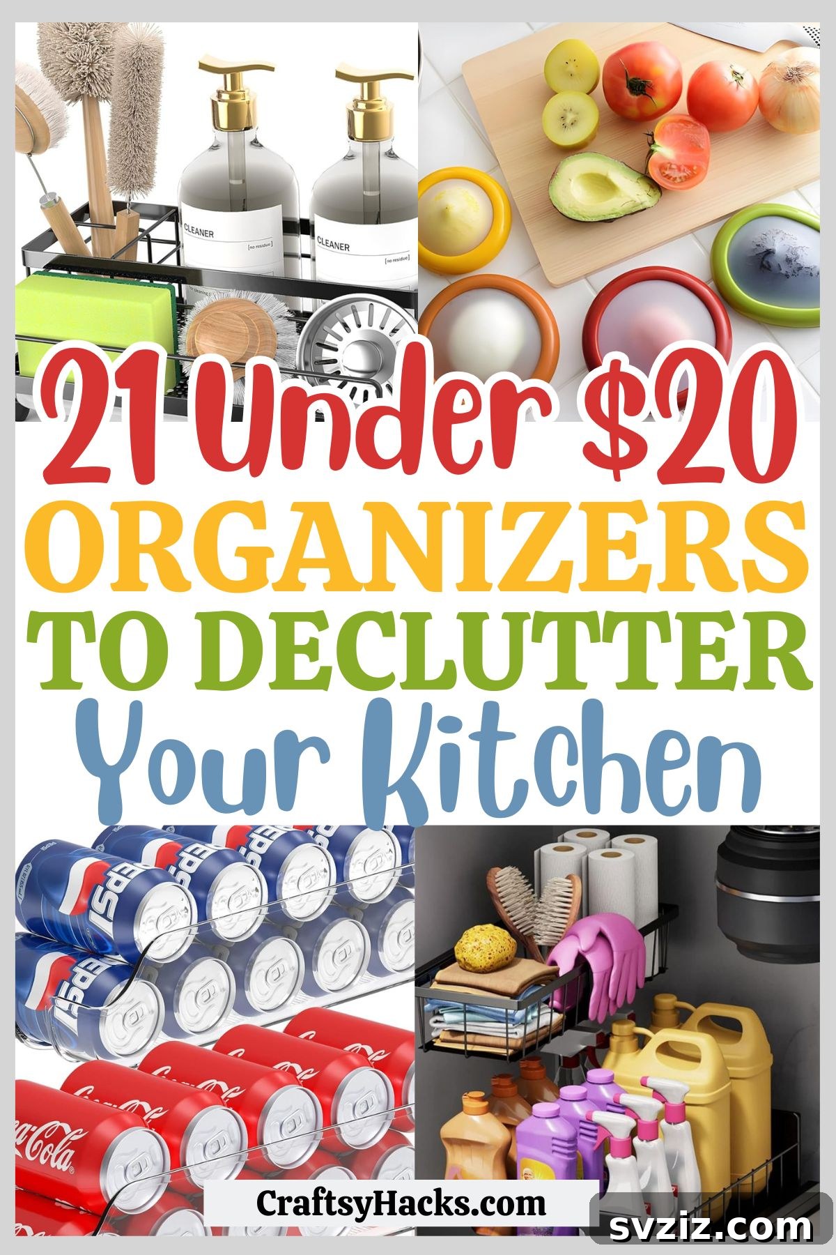 21 Genius Kitchen Organizers Under $20 for Instant Organization 2 Under $20 Organizers To Declutter Kitchen