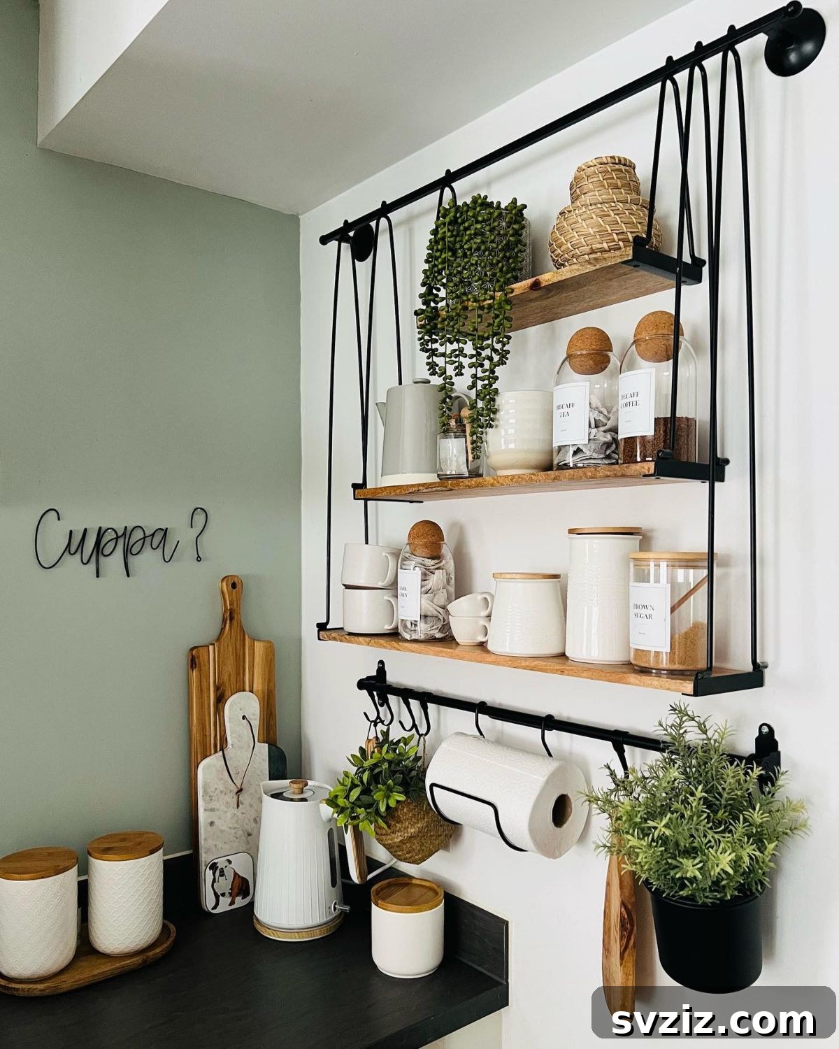 31 Genius Kitchen Storage Ideas That Actually Work 3 Hanging Shelves for Extra Storage