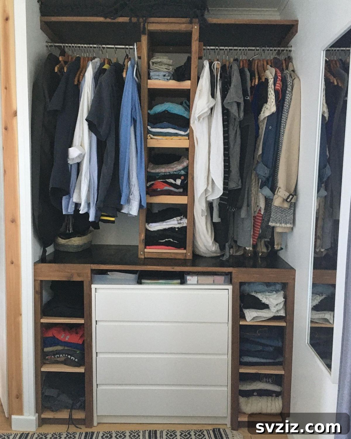 Shelves to Separate His and Hers Sides
