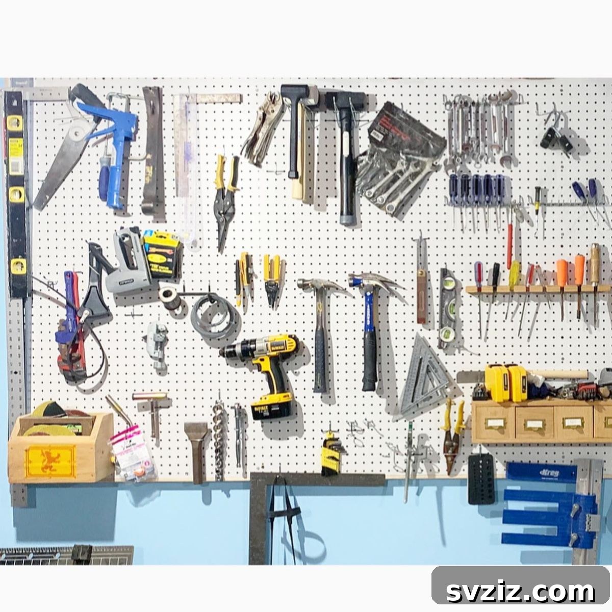 21 Clever Pegboard Organization Ideas 7 Hardware Organizer using a pegboard for tools and small parts