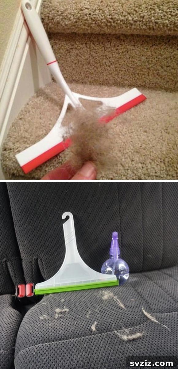 24 Clever Cleaning Hacks for a Spotless Home 17 pet hair remover
