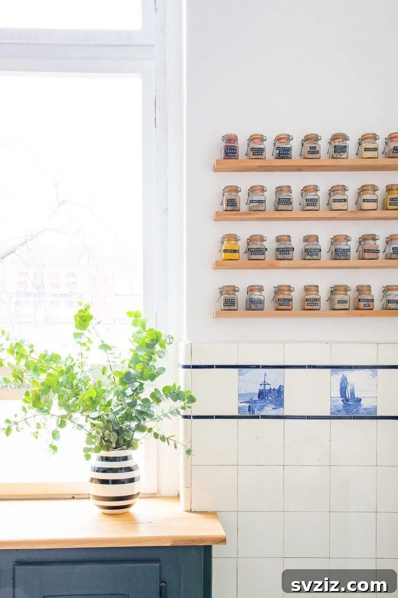 DIY floating spice rack for kitchen organization