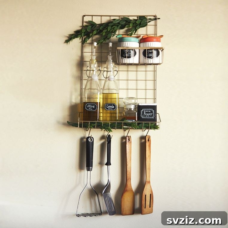 Cute and functional mini kitchen organizer
