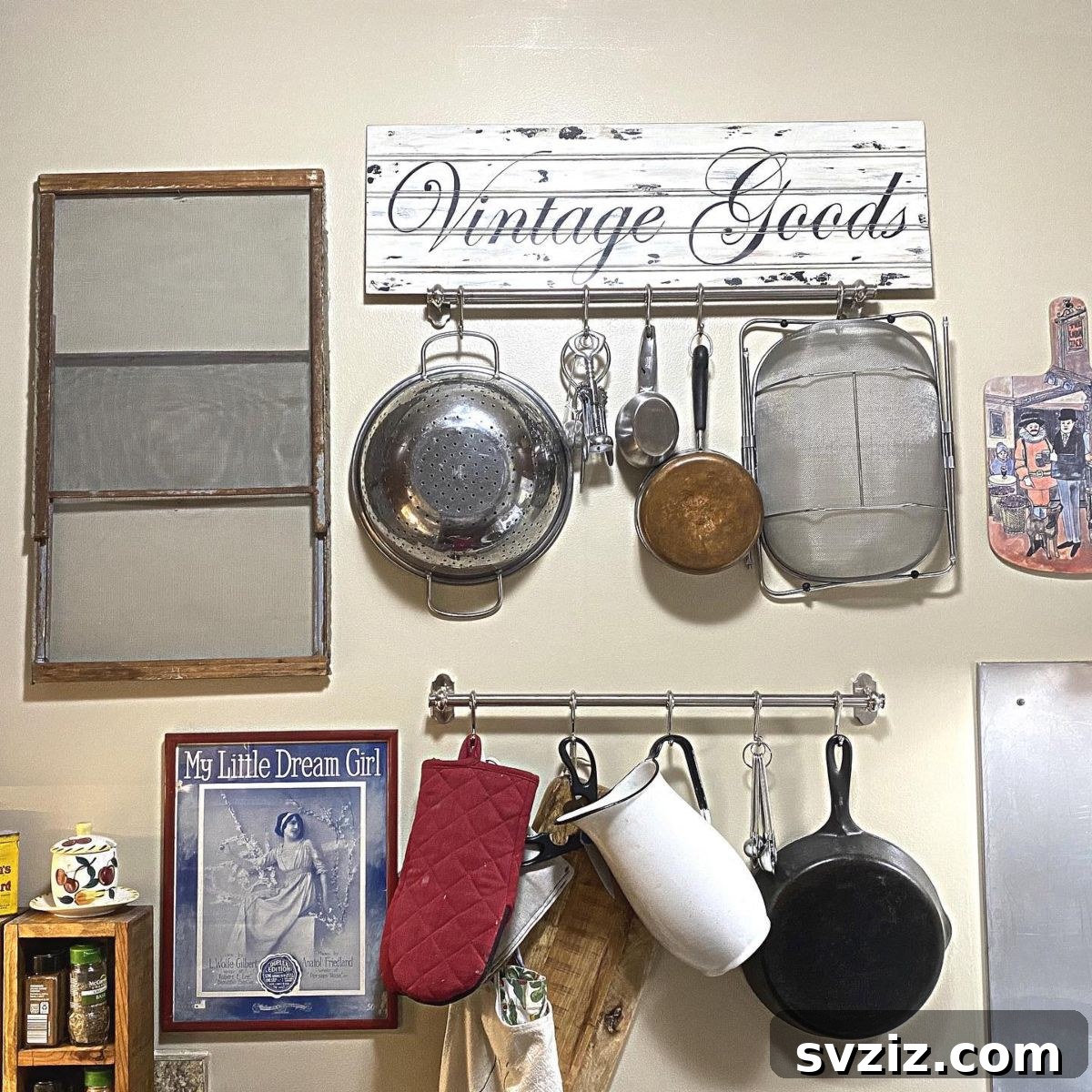 Hang Utensils on a kitchen wall rack