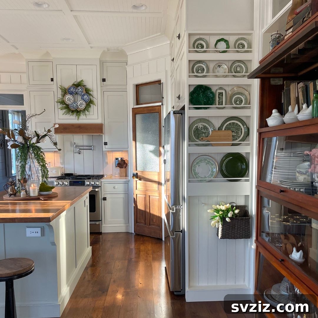 DIY kitchen wall plate rack for decorative plates