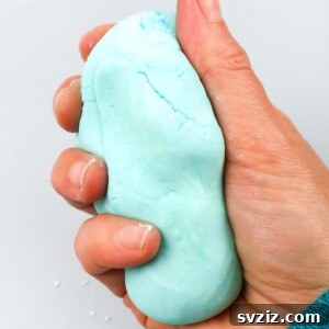 Close-up of a vibrant squishy soap, emphasizing its unique texture and appeal