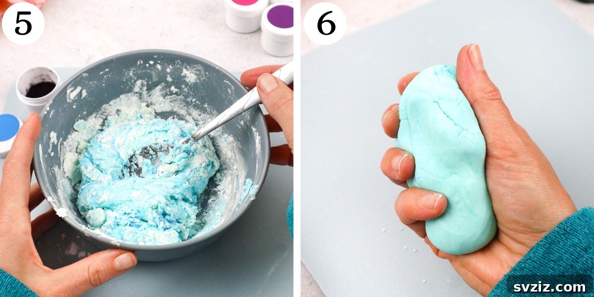 Soft Squishy Homemade Soaps 6 Hands kneading clever squishy soap dough into a smooth, pliable ball