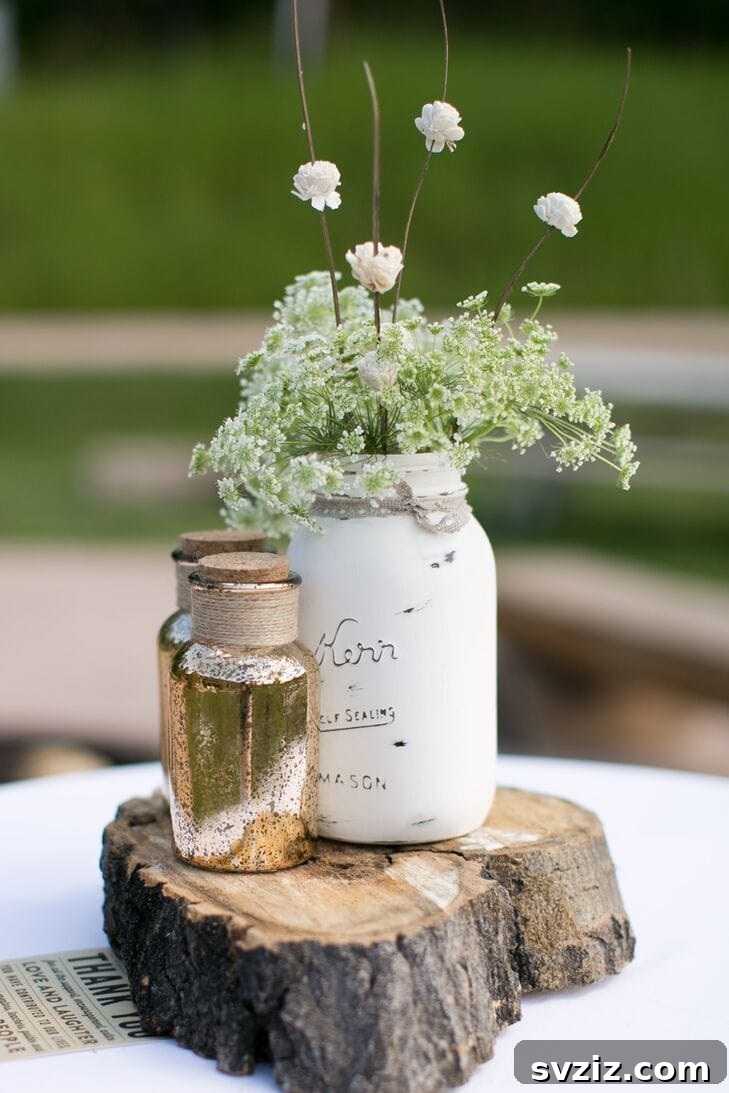 Host a Magical Backyard Wedding Without Breaking the Bank 7 Colorful Mason jar flower centerpieces