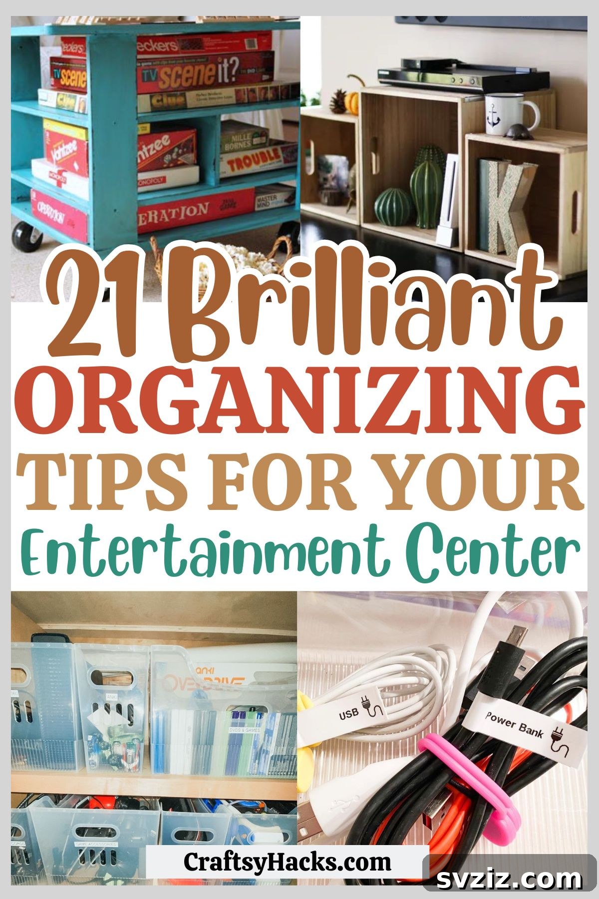 21 Genius Hacks to Organize Your Entertainment Hub 2 organizing tips for entertainment center
