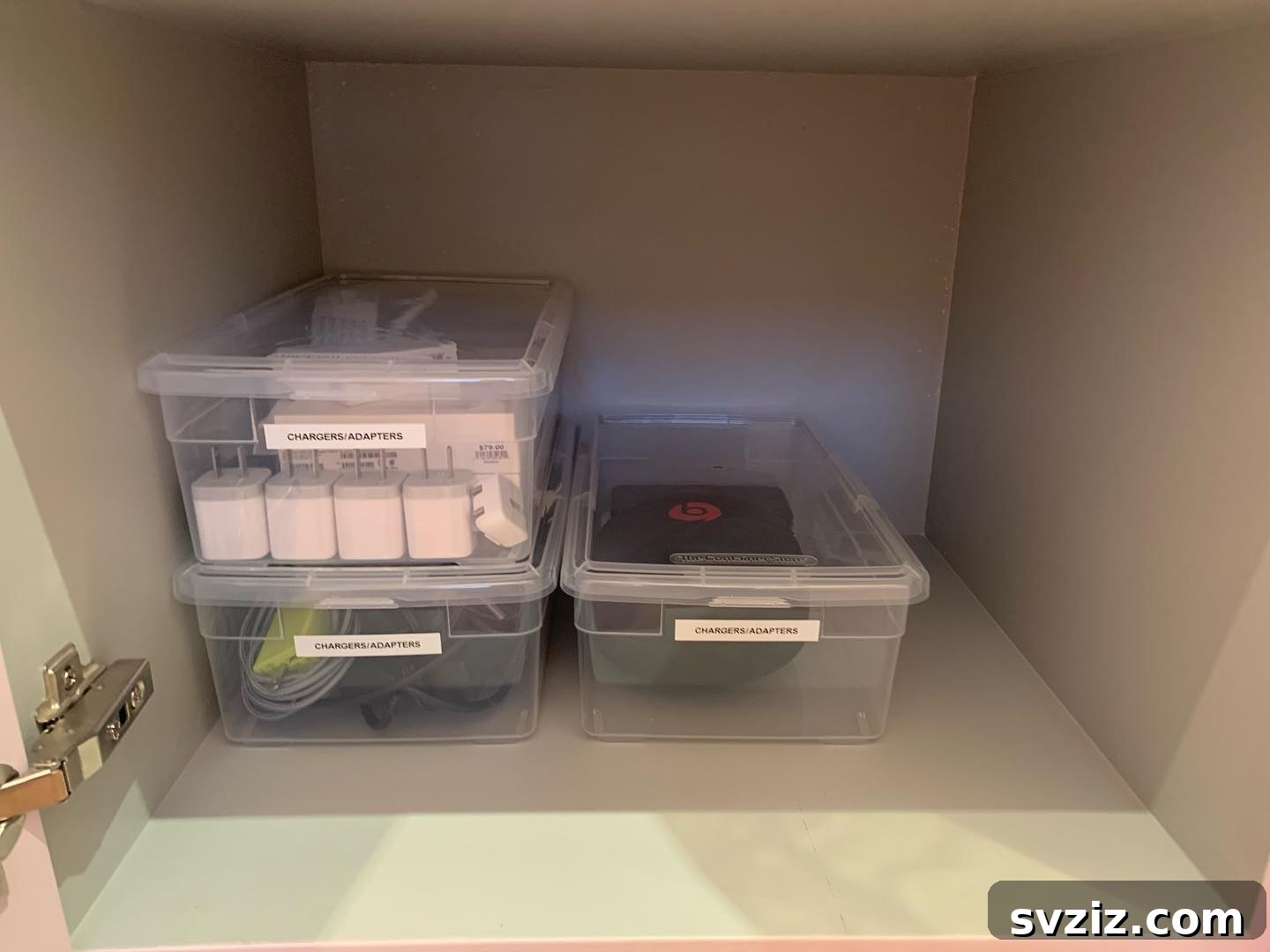21 Genius Hacks to Organize Your Entertainment Hub 12 10. Clear Bins