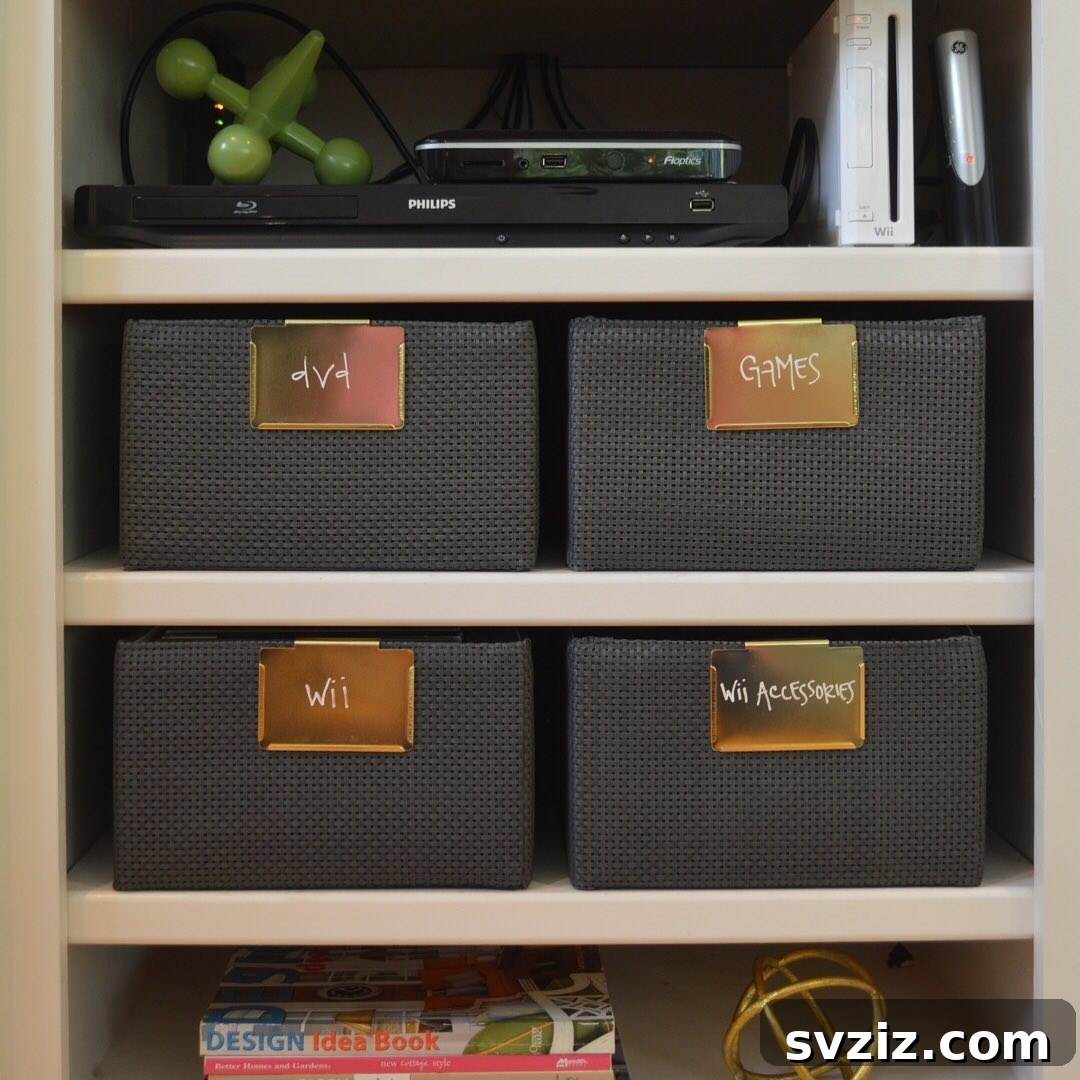 21 Genius Hacks to Organize Your Entertainment Hub 18 16. Woven Baskets