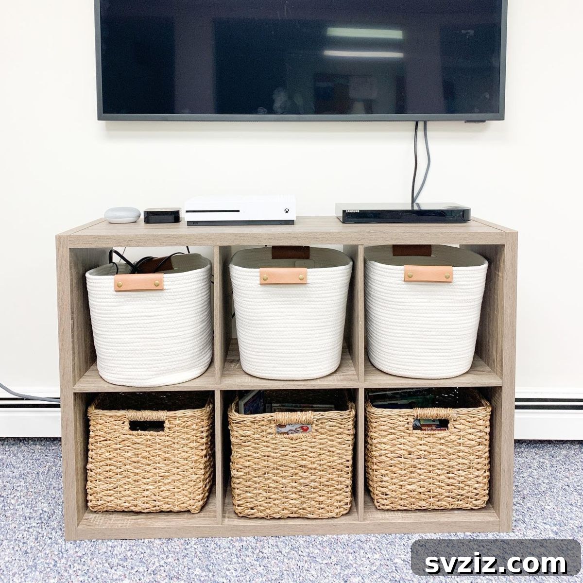 21 Genius Hacks to Organize Your Entertainment Hub 4 2. Cube Storage