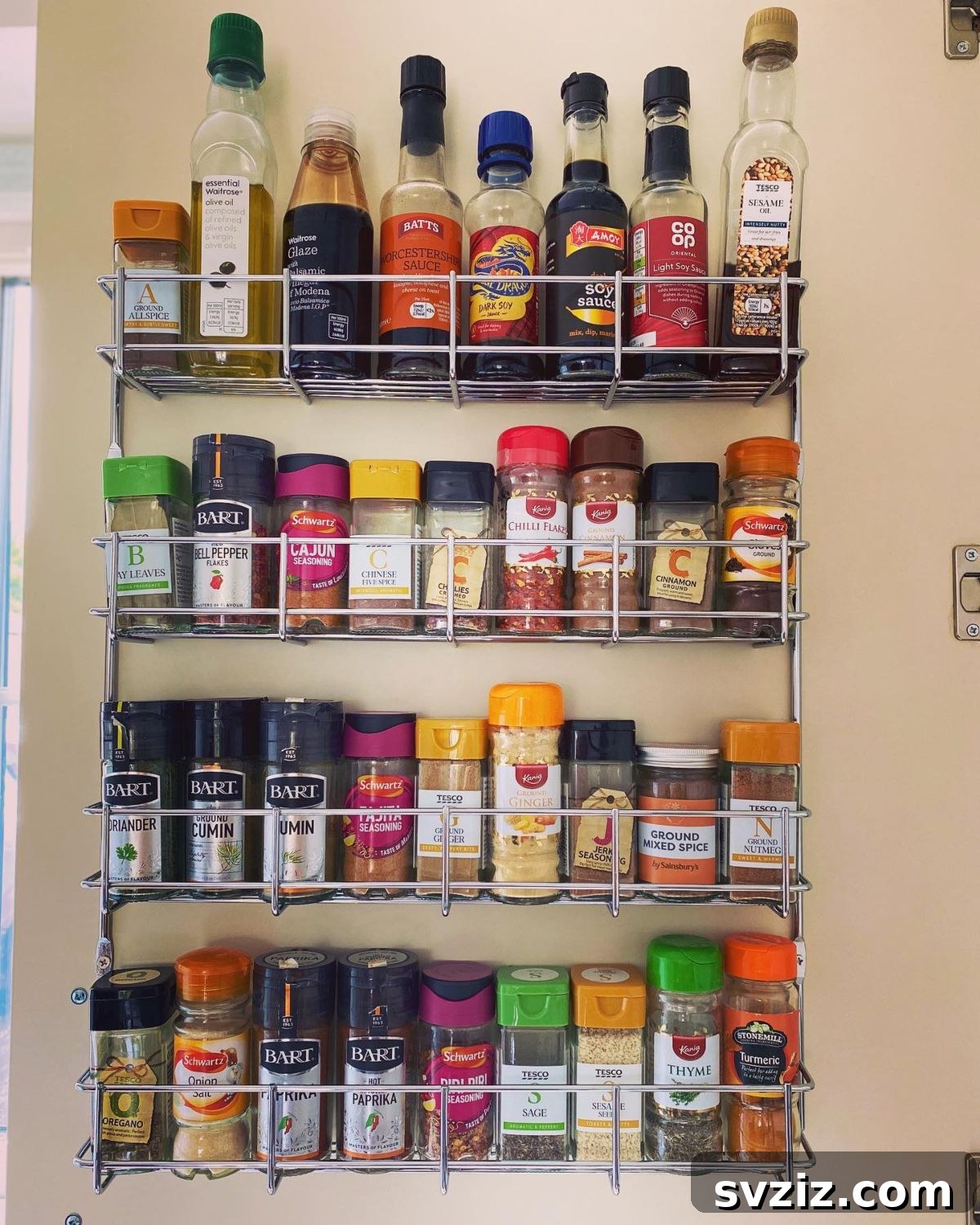 18. Wall Mounted Spice Rack