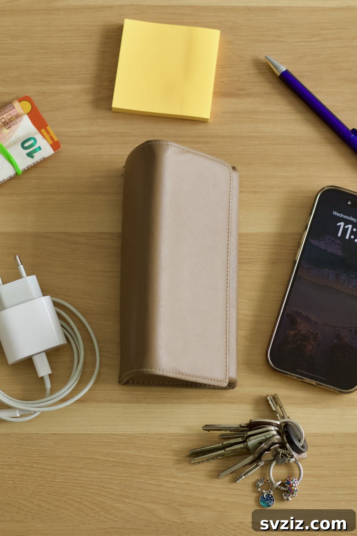 Glasses case repurposed for everyday essentials