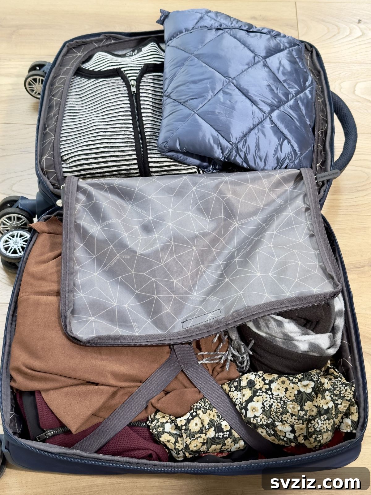 Unused suitcases converted into seasonal storage
