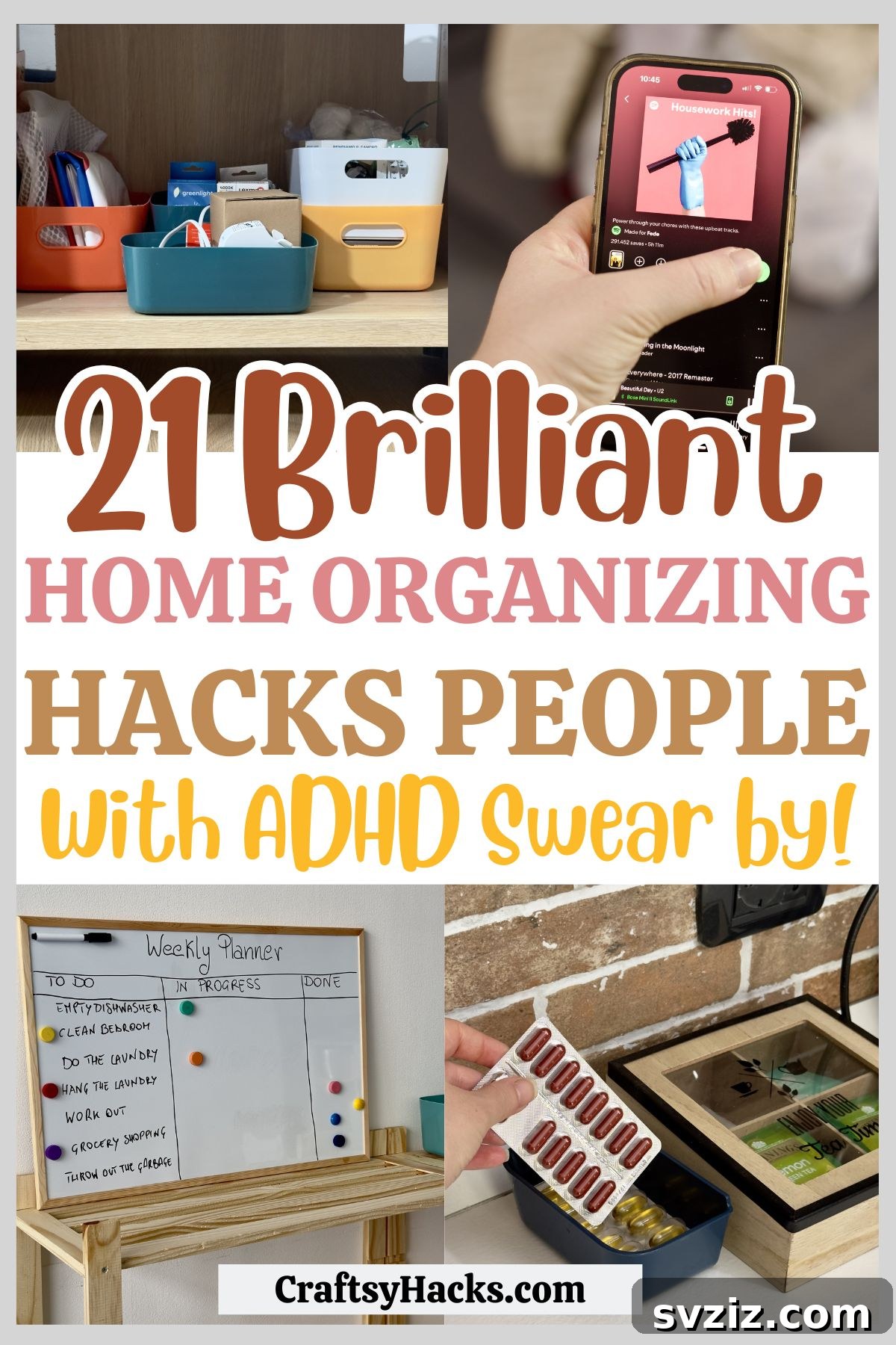 21 Genius Home Organization Hacks for ADHD Brains 2 ADHD-friendly home organizing hacks for better focus and tidiness