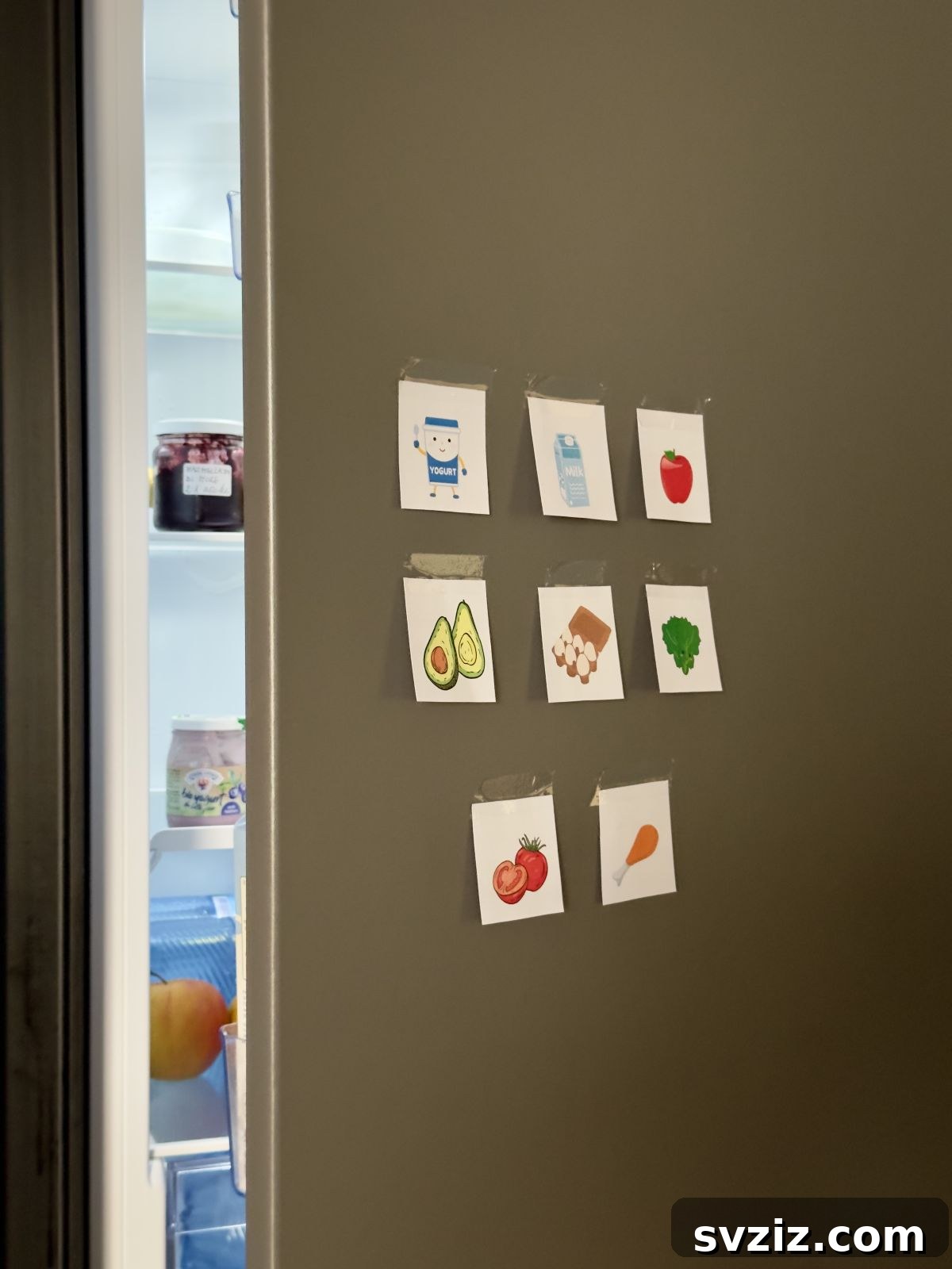 21 Genius Home Organization Hacks for ADHD Brains 3 1. Visual Reminders for Food in the Fridge