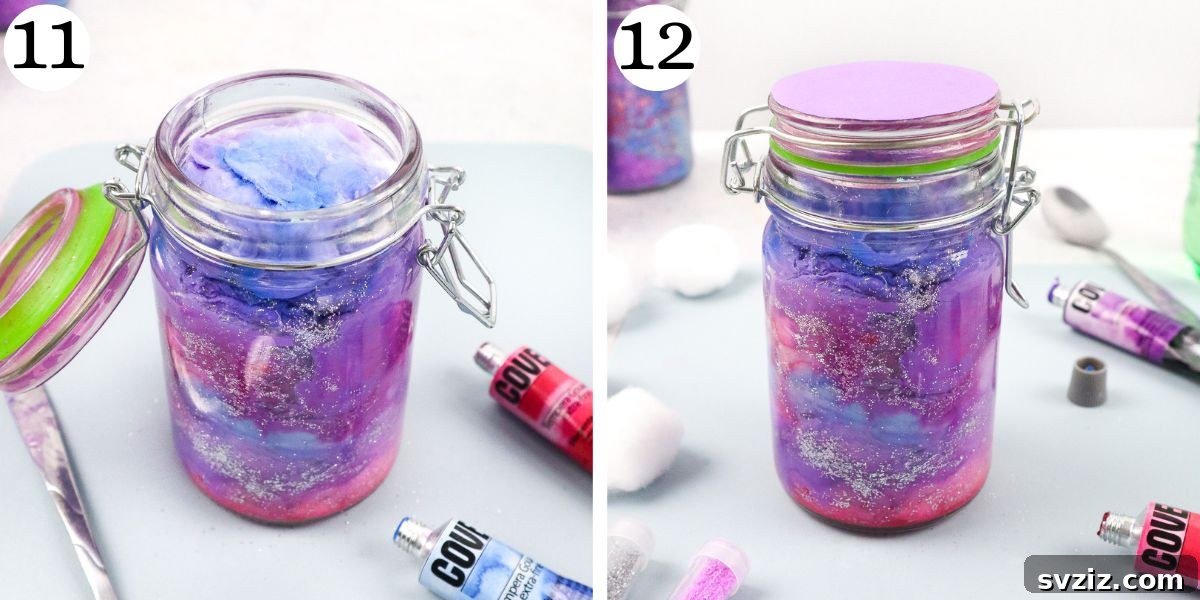 Craft Your Own Galaxy Jars 9 Quick Galaxy Jars Instructions 11-12