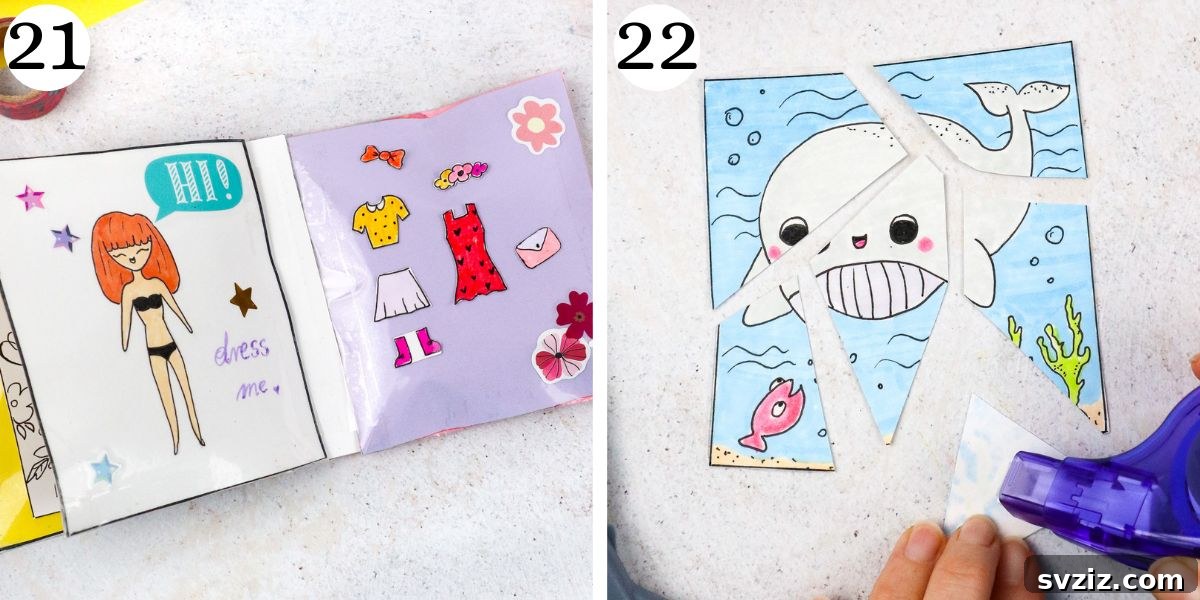 Tactile Adventure Book 14 Instructions for Great Squishy Game Book Pages 21-22