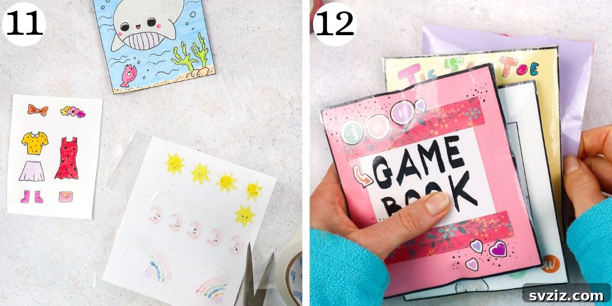 Tactile Adventure Book 9 Instructions for Creative Squishy Game Book Pages 11-12