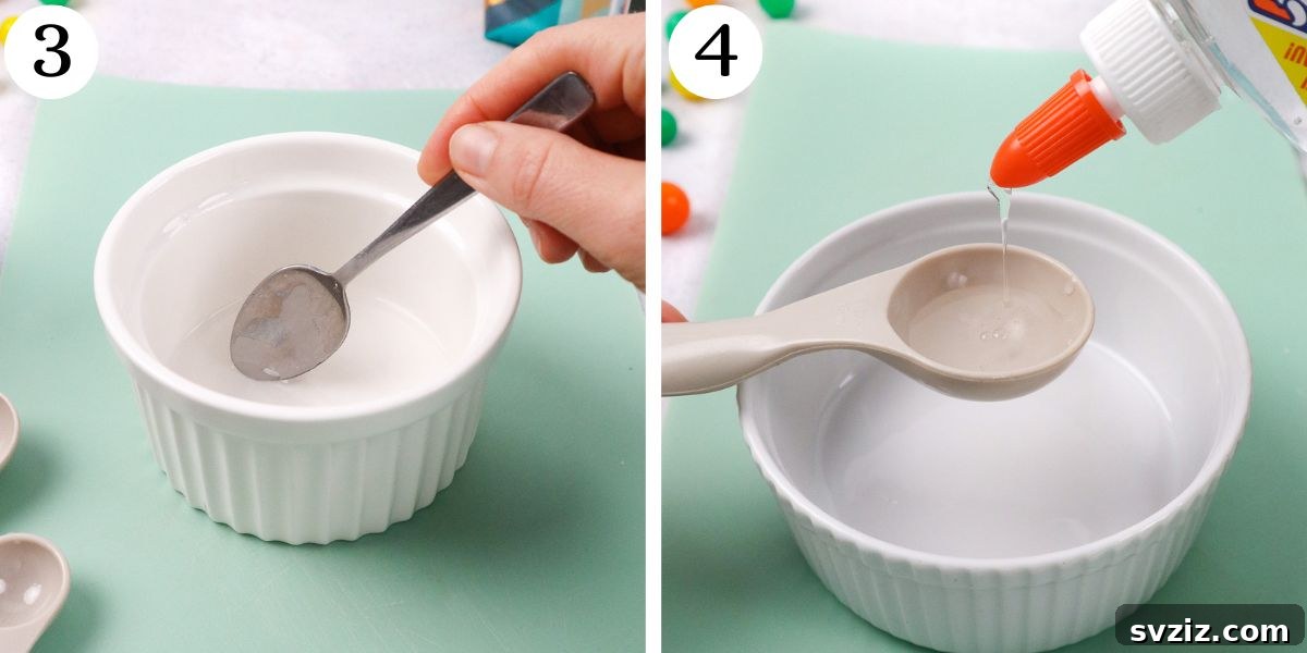 Bouncy Ball Instructions: Preparing Glitter Glue