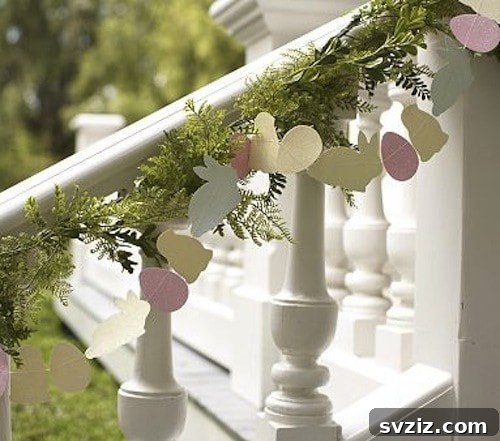 20 Charming Easter Porch Decor Inspirations 12 Grassy Garland